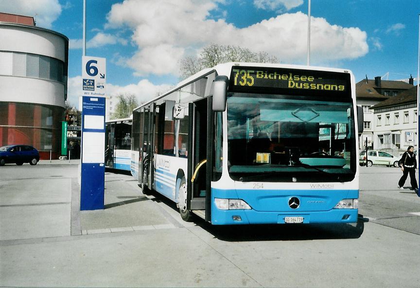 (106'418) - WilMobil, Wil - Nr. 254/SG 164'719 - Mercedes am 13. April 2008 beim Bahnhof Wil