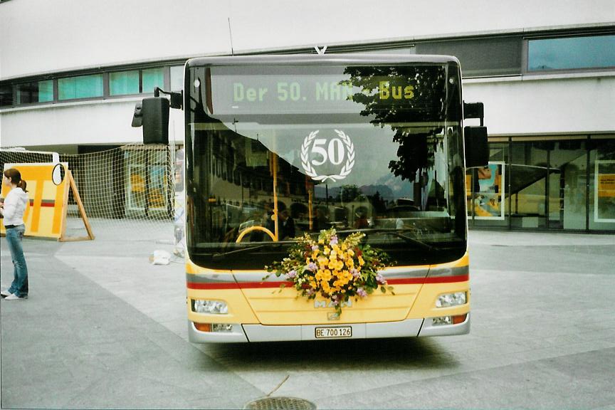 (107'109) - STI Thun - Nr. 126/BE 700'126 - MAN am 15. Mai 2008 in Thun, Aarefeldplatz