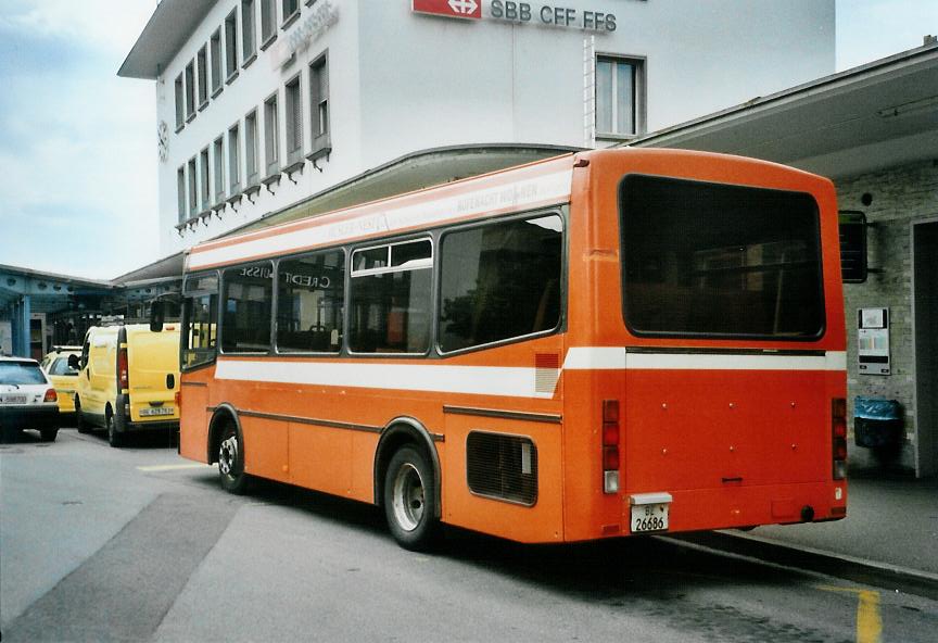 (109'017) - Busland, Burgdorf - Nr. 35/BE 26'686 - NAW/R&J (ex RBS Worblaufen Nr. 81) am 8. Juli 2008 beim Bahnhof Burgdorf