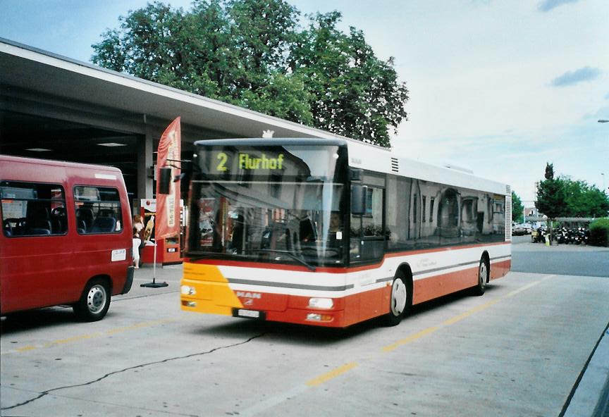 (109'119) - PostAuto Ostschweiz - Nr. 16/TG 158'216 - MAN am 11. Juli 2008 beim Bahnhof Frauenfeld