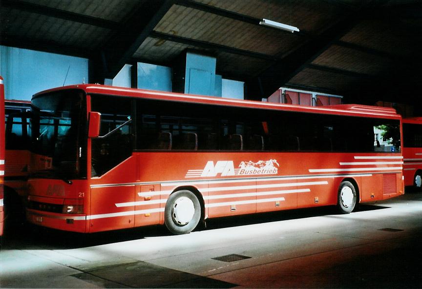 (110'034) - AFA Adelboden - Nr. 21/BE 26'707 - Setra (ex Nr. 7) am 4. August 2008 im Autobahnhof Adelboden