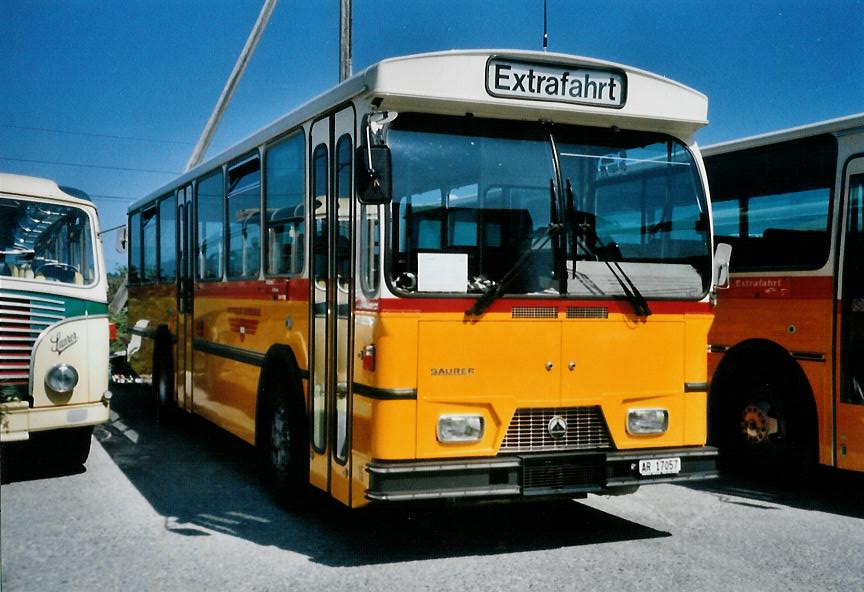 (110'718) - Osthues, Teufen - Nr. 15/AR 17'057 - Saurer-Leyland/Hess (ex AVG Grindelwald Nr. 15; ex RhV Altsttten Nr. 42) am 30. August 2008 in Niederbipp, Saurertreffen