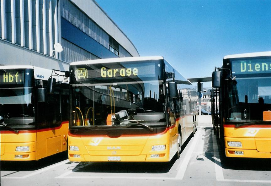 (110'720) - PostAuto Bern - Nr. 653/BE 489'253 - MAN am 30. August 2008 in Bern, Postautostation