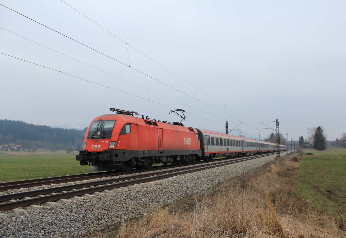 1116 066-2 am 23. M�rz 2013 bei �bersee.