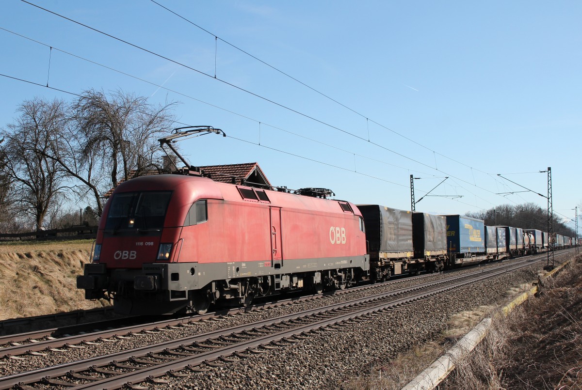 1116 098-5 am 7. M�rz 2015 bei Hilperting.