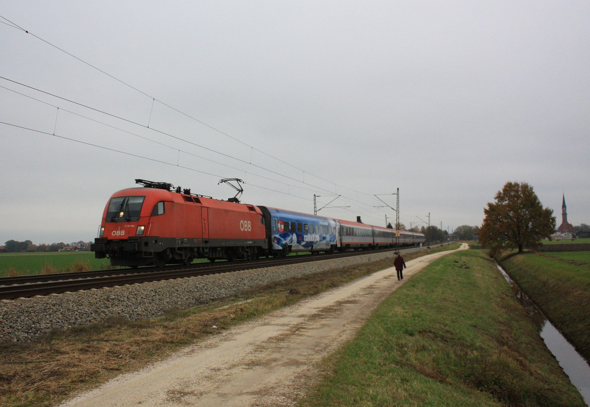 1116 192-6 am 17. November 2013 aus Salzburg kommend bei �bersee.