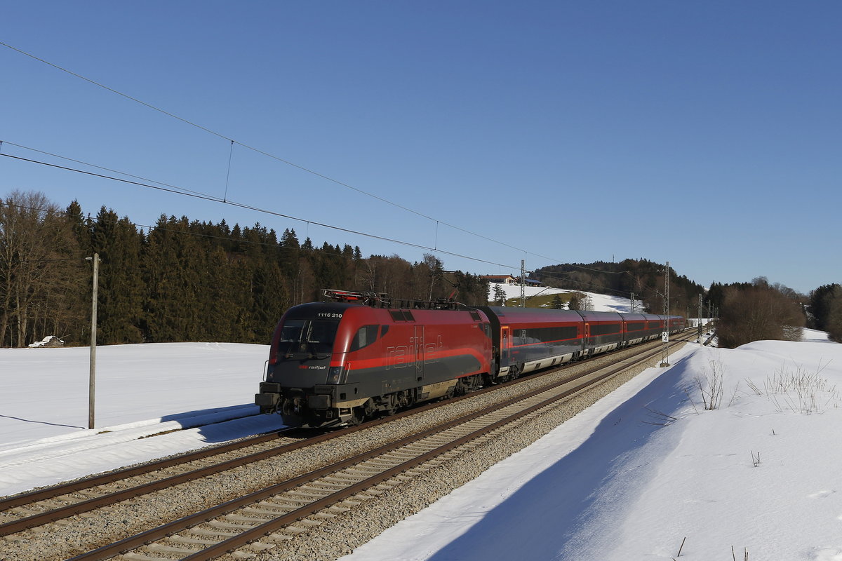 1116 210 aus Salzburg kommend am 17. Februar 2019 bei H�tt.