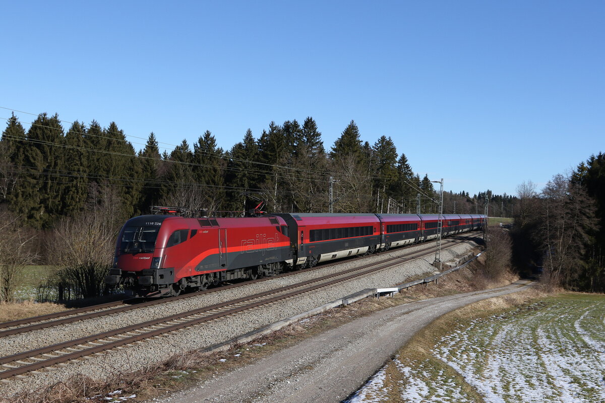 1116 226 am 9. Februar 2022 bei Grabenst�tt im Chiemgau.