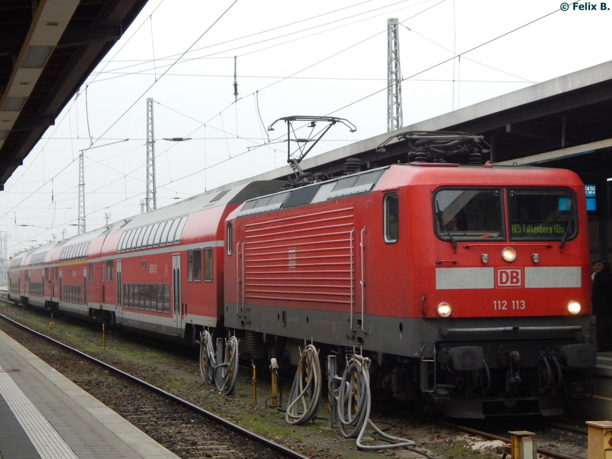 112 113 in Stralsund am Hauptbahnhof am 29.10.2014