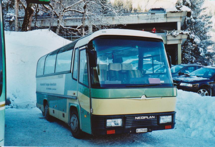 (113'509) - ASK Schangnau - BE 275'000 - Neoplan (ex Lonza, Visp Nr. 32) am 2. Januar 2009 in Lenk, Talstation Betelberg