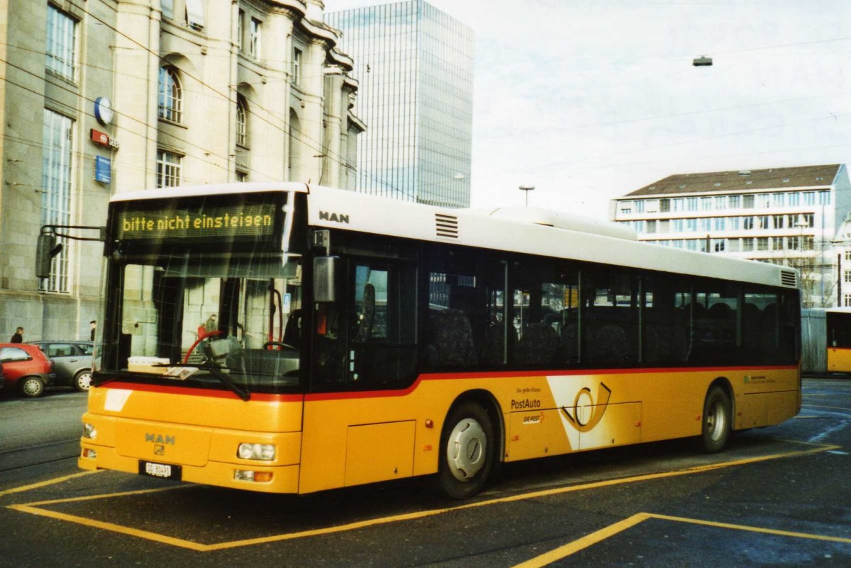 (114'007) - Schwizer, Goldach - SG 80'491 - MAN am 17. Januar 2009 beim Bahnhof St. Gallen