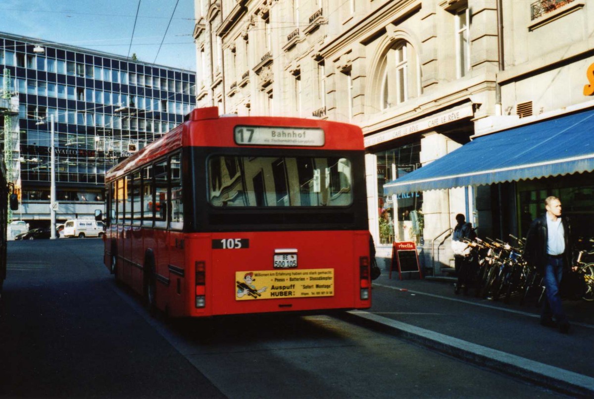 (115'310) - Bernmobil, Bern - Nr. 105/BE 500'105 - Volvo/R&J am 16. Mrz 2009 in Bern, Hirschengraben