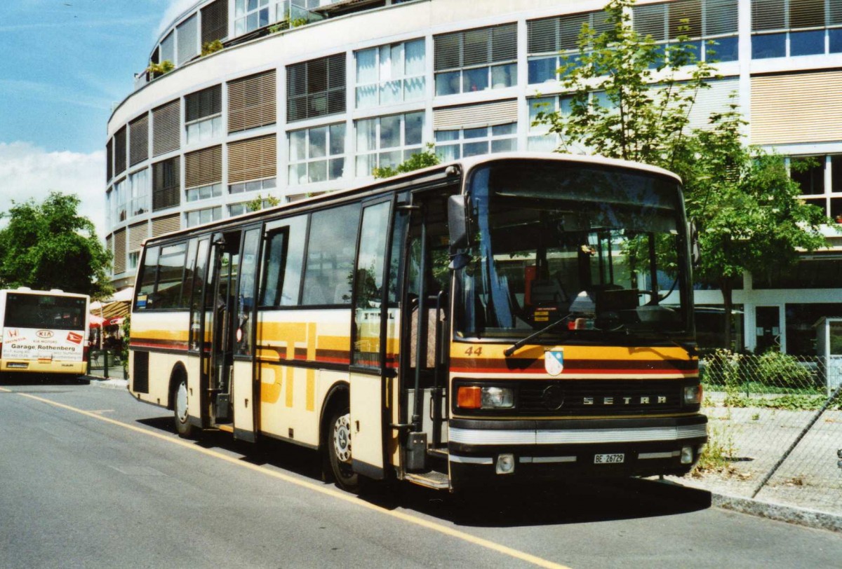 (117'529) - STI Thun - Nr. 44/BE 26'729 - Setra (ex AGS Sigriswil) am 10. Juni 2009 bei der Schifflndte Thun