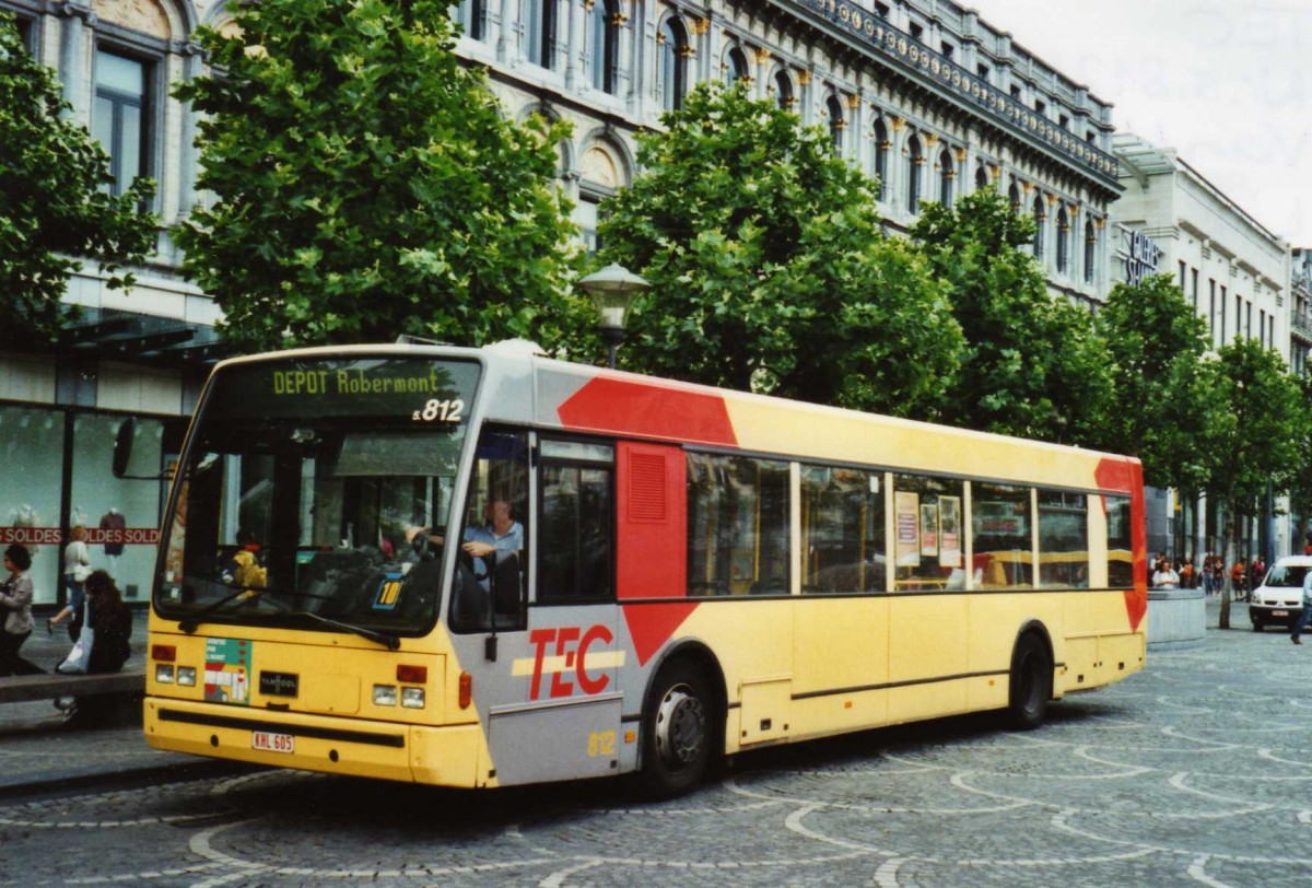 (118'708) - TEC Lige - Nr. 5.812/KHL-605 - Van Hool am 8. Juli 2009 in Lige, Place Saint-Laurent