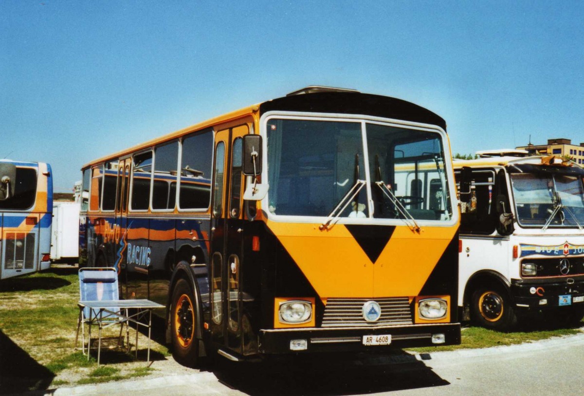 (119'914) - Eugster, Wienacht-Tobel - AR 4608 - Saurer/Tscher (ex Rohrer, Reitnau; ex Kistler, Reichenburg; ex P 24'614) am 15. August 2009 in Zug, Wohnbustreffen