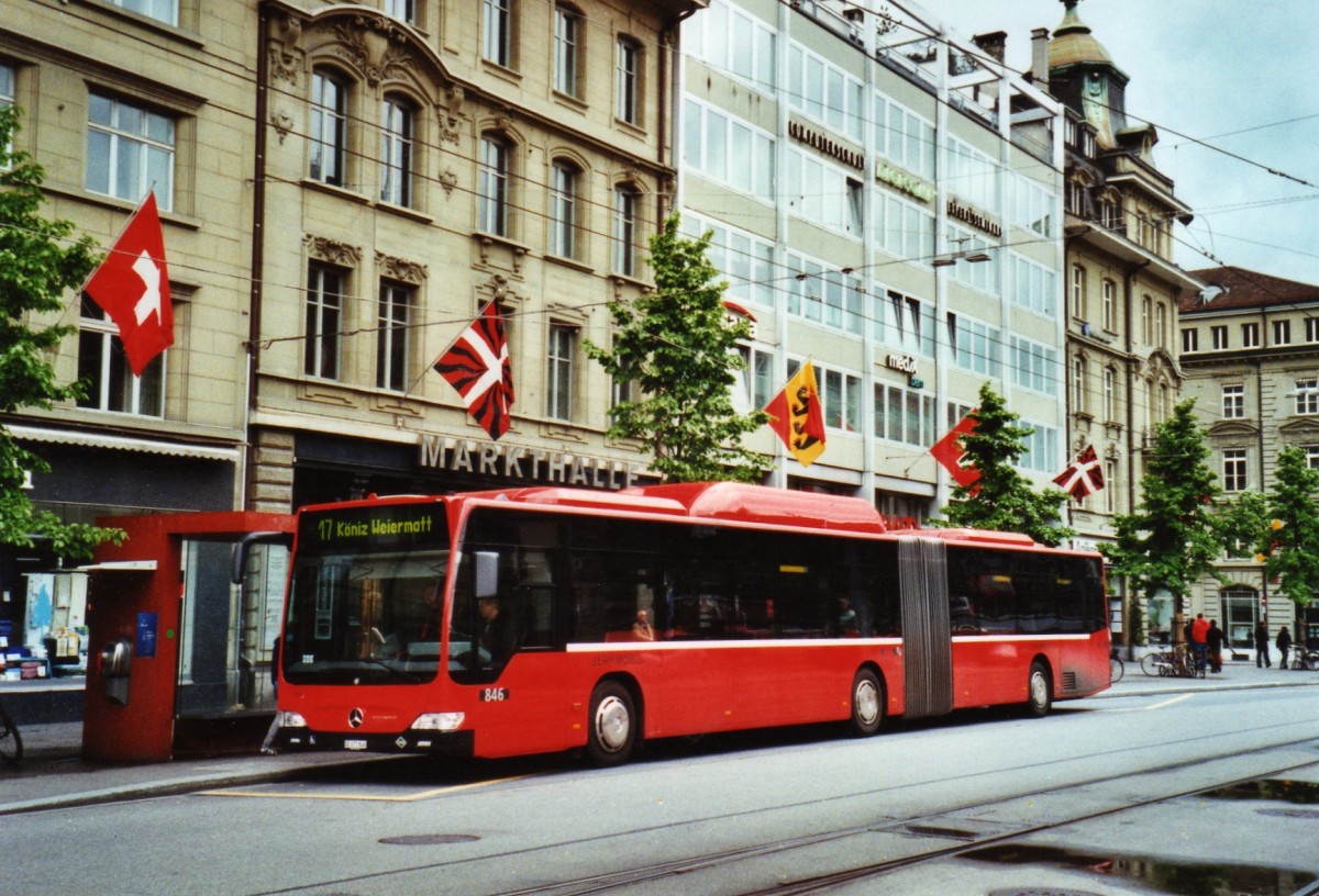 (126'132) - Bernmobil, Bern - Nr. 846/BE 671'846 - Mercedes am 13. Mai 2010 beim Bahnhof Bern