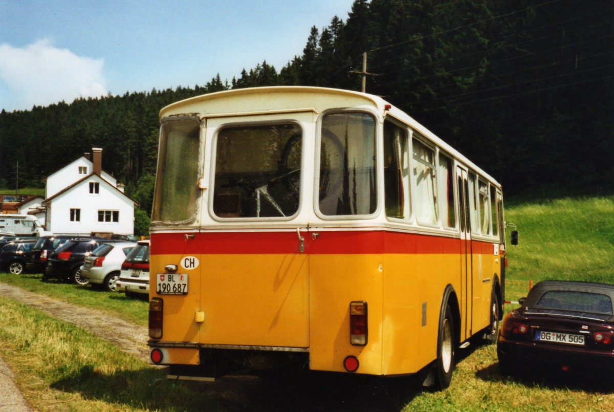 (127'418) - Aus der Schweiz: Heuberger, Zwingen - BL 190'687 - FBW/Tscher (ex Kurhaus Val Sinestra, Sent; ex Mark, Andeer; ex Fravi, Andeer) am 3. Juli 2010 bei Eisenbach