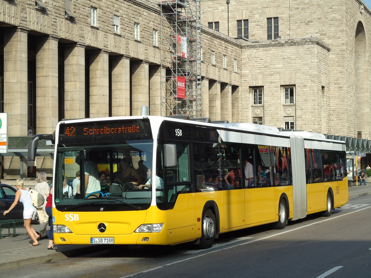 (127'937) - SSB Stuttgart - S-SB 7188 - Mercedes am 10. Juli 2010 beim Hauptbahnhof Stuttgart