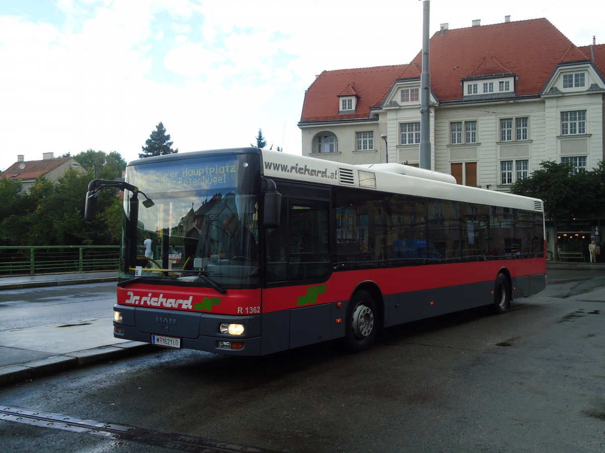 (128'367) - Dr. Richard - Nr. R1362/W 1621 LO - MAN am 9. August 2010 in Wien-Hietzing, Kennedybrcke