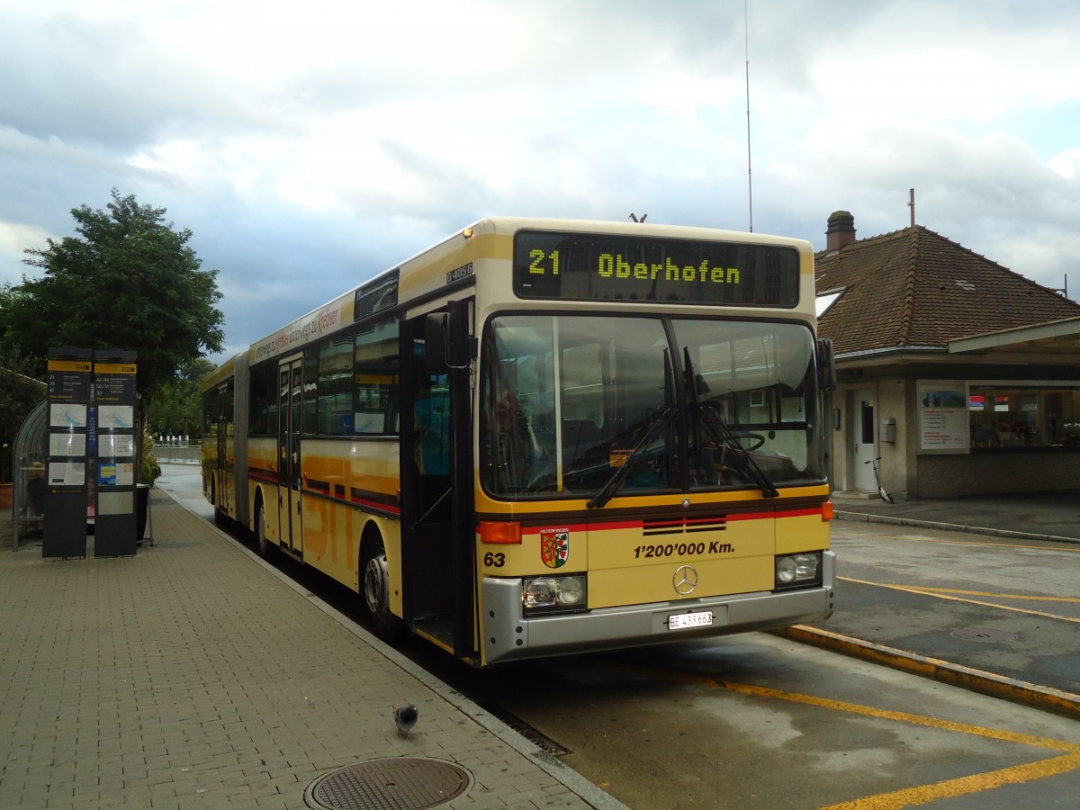 (129'144) - STI Thun - Nr. 63/BE 433'663 - Mercedes am 28. August 2010 beim Bahnhof Thun