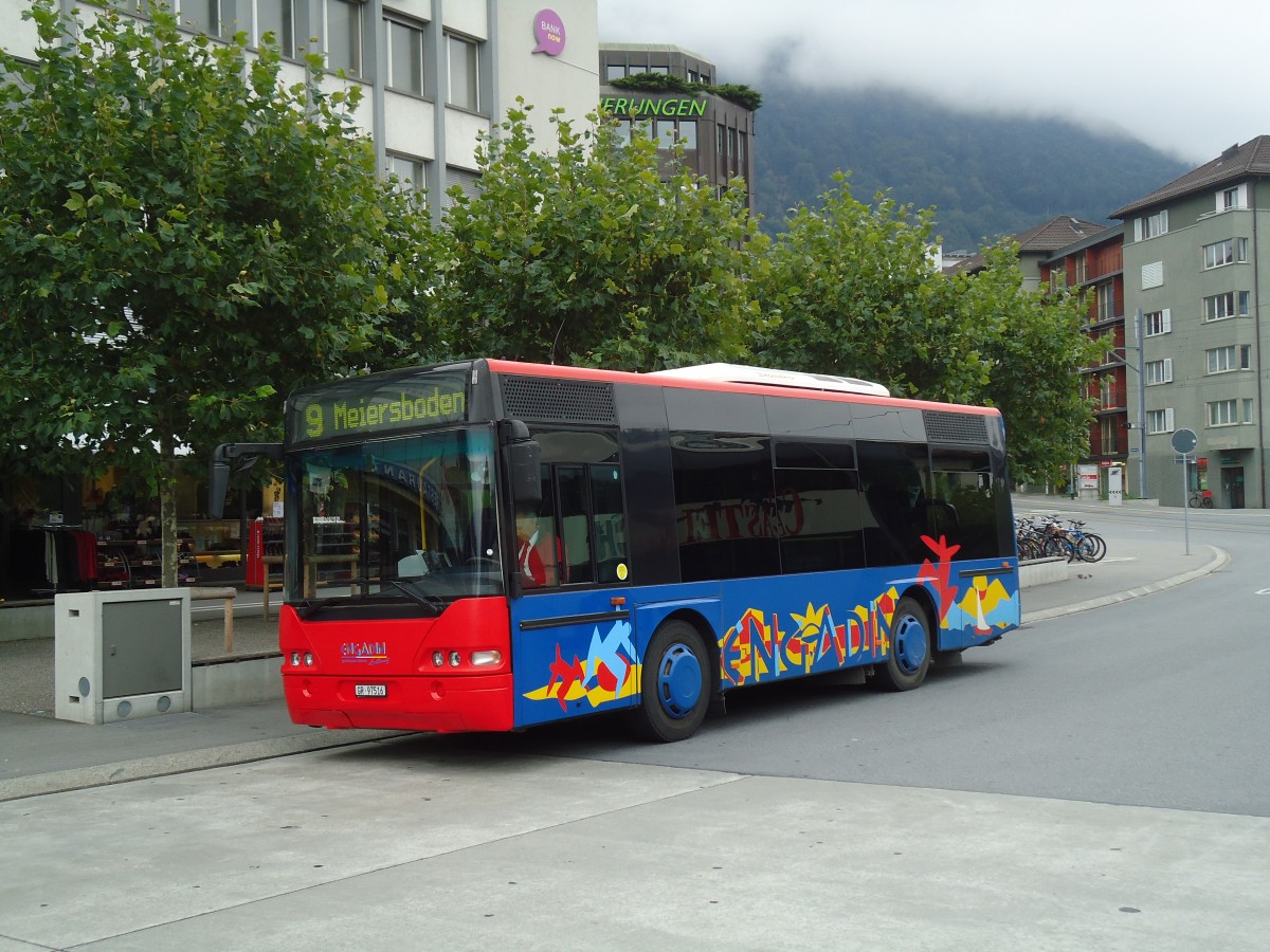 (129'779) - SBC Chur - Nr. 16/GR 97'516 - Neoplan (ex Nr. 116) am 18. September 2010 beim Bahnhof Chur