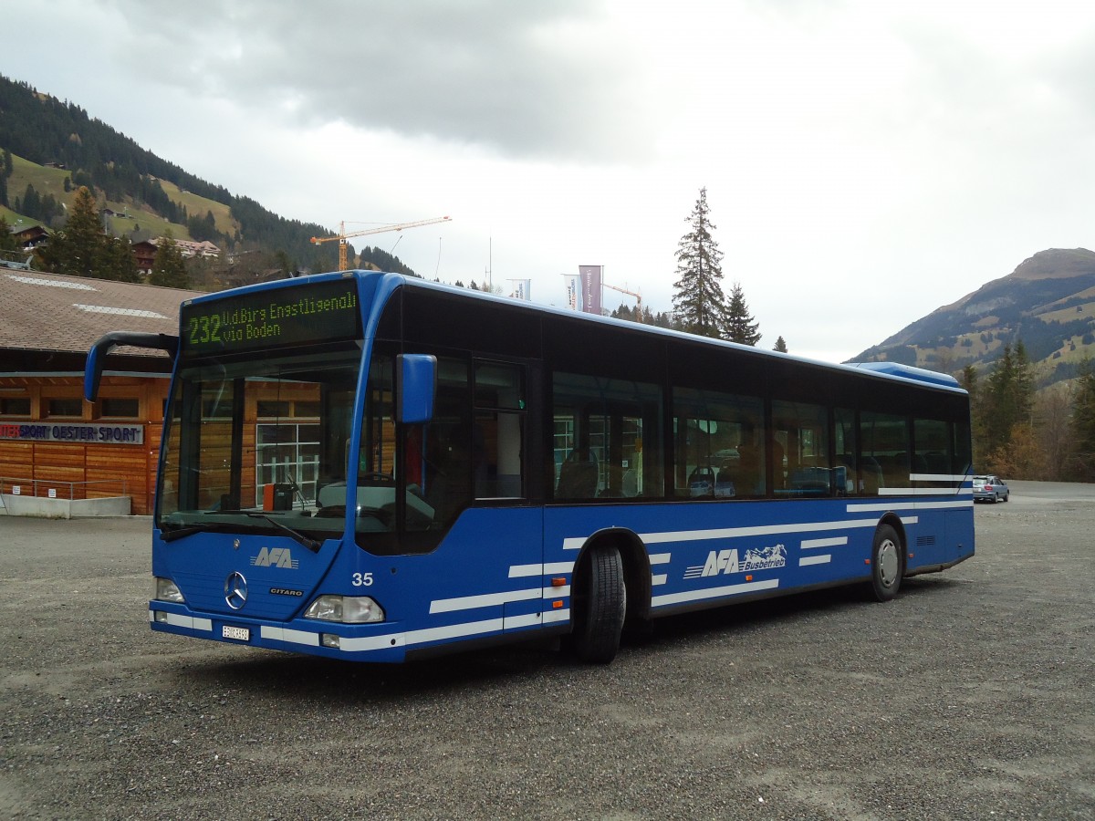 (130'954) - AFA Adelboden - Nr. 35/BE 19'692 - Mercedes (ex Nr. 1) am 15. November 2010 in Adelboden, ASB