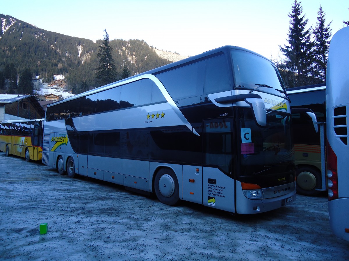 (131'994) - Andrey, Le Mouret - Nr. 4/FR 217'019 - Setra am 8. Januar 2011 in Adelboden, ASB