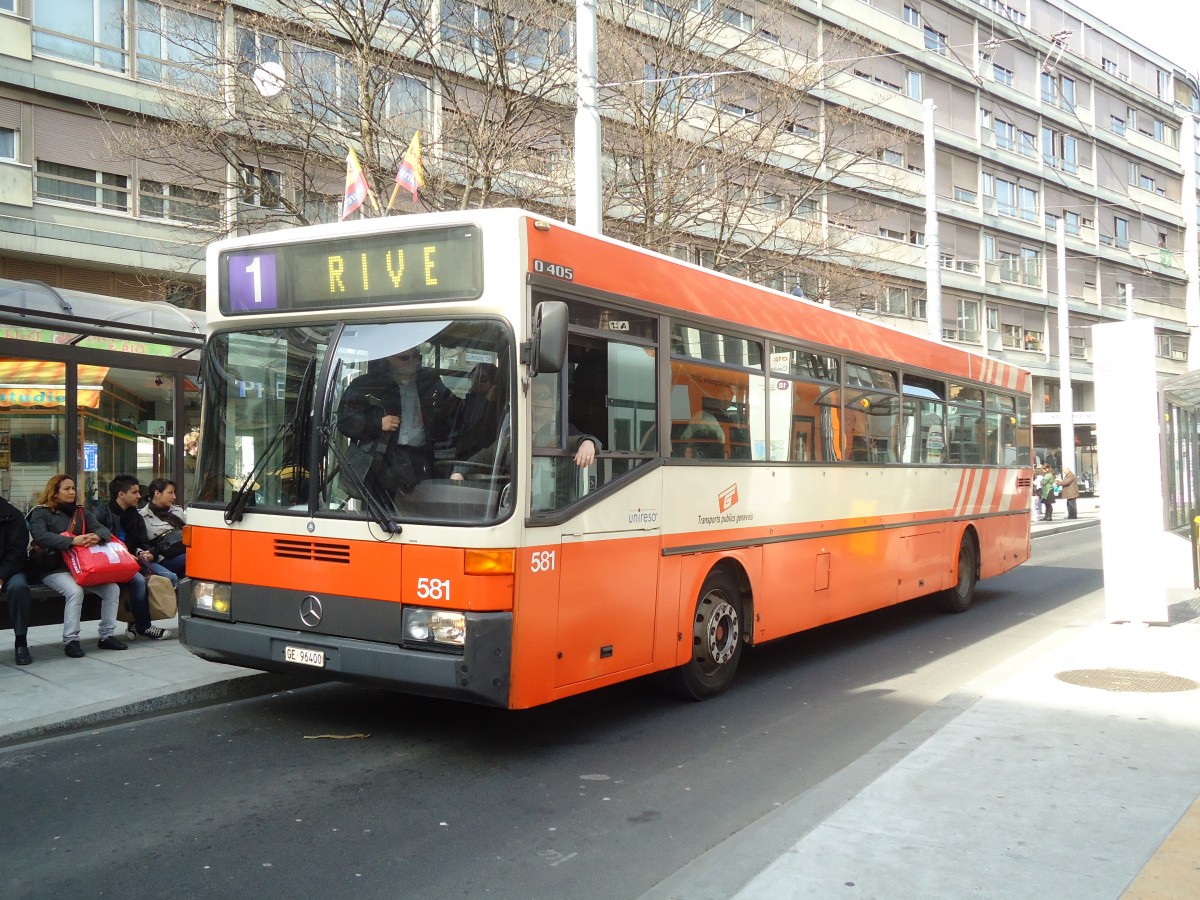 (132'881) - TPG Genve - Nr. 581/GE 96'400 - Mercedes am 10. Mrz 2011 in Genve, Coutance