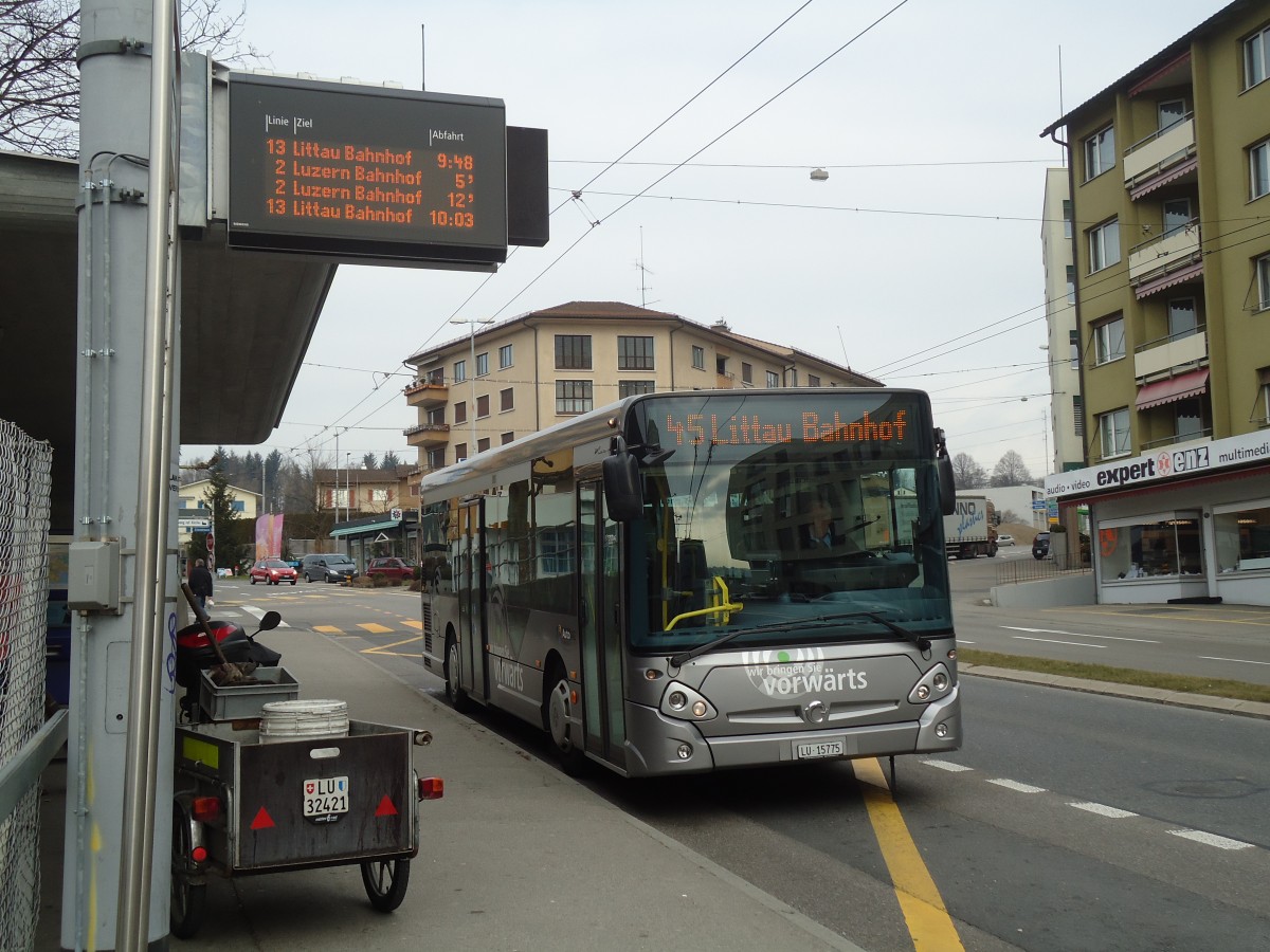 (132'974) - AAGR Rothenburg - Nr. 78/LU 15'775 - Irisbus am 11. Mrz 2011 in Emmenbrcke, Sprengi