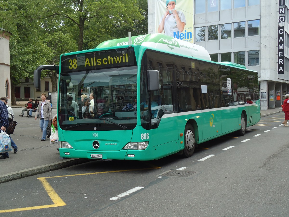 (133'722) - BVB Basel - Nr. 806/BS 2806 - Mercedes am 16. Mai 2011 in Basel, Claraplatz