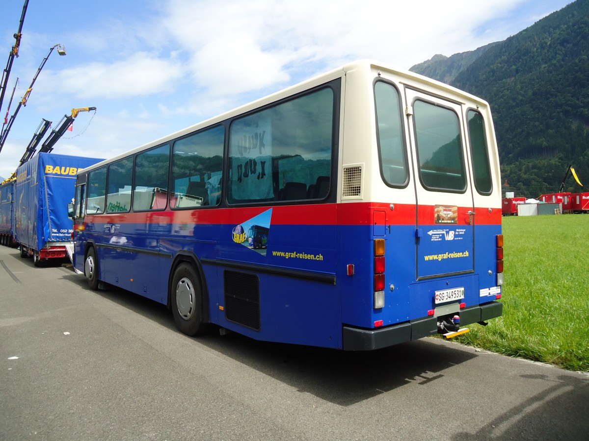 (134'379) - Graf, Buchs - Nr. 1/SG 349'531 - NAW/Hess (ex Thepra, Stans Nr. 11; ex AVBB Schwanden Nr. 5; ex P 24'423) am 25. Juni 2011 in Interlaken, Flugplatz