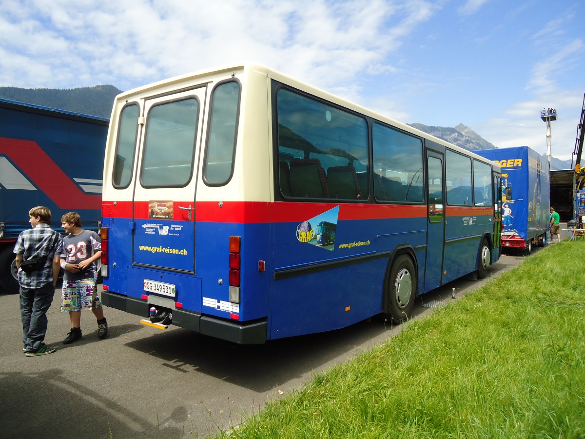 (134'380) - Graf, Buchs - Nr. 1/SG 349'531 - NAW/Hess (ex Thepra, Stans Nr. 11; ex AVBB Schwanden Nr. 5; ex P 24'423) am 25. Juni 2011 in Interlaken, Flugplatz