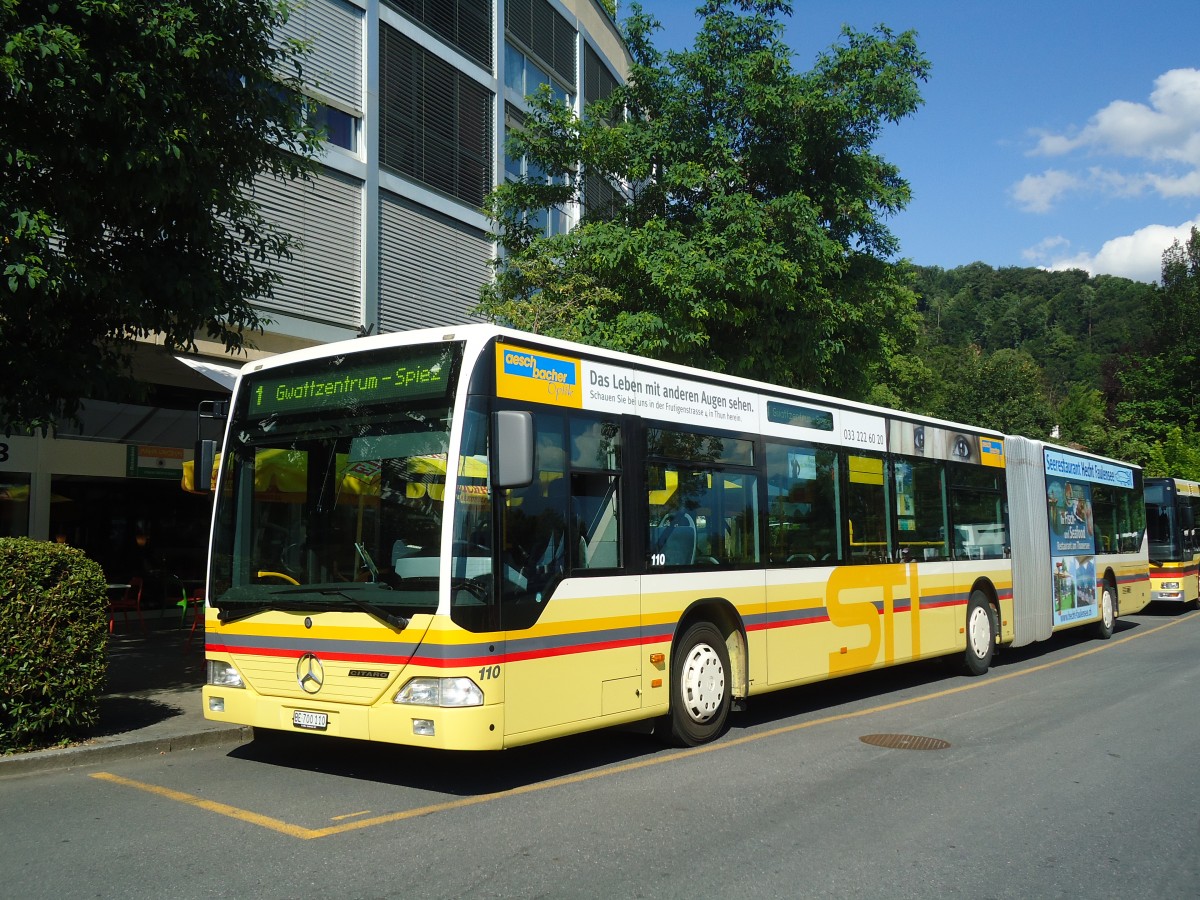 (134'626) - STI Thun - Nr. 110/BE 700'110 - Mercedes am 2. Juli 2011 bei der Schifflndte Thun