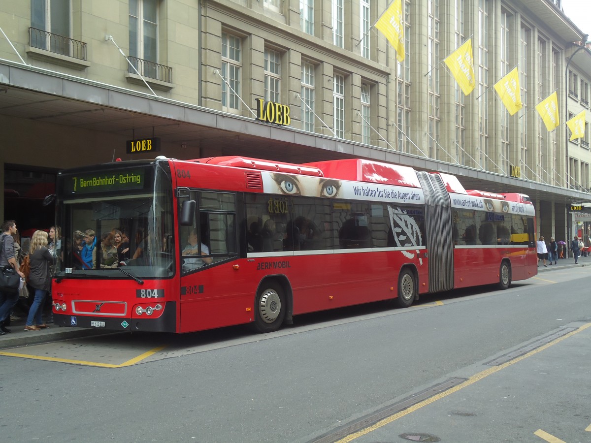 (135'144) - Bernmobil, Bern - Nr. 804/BE 612'804 - Volvo am 14. Juli 2011 beim Bahnhof Bern