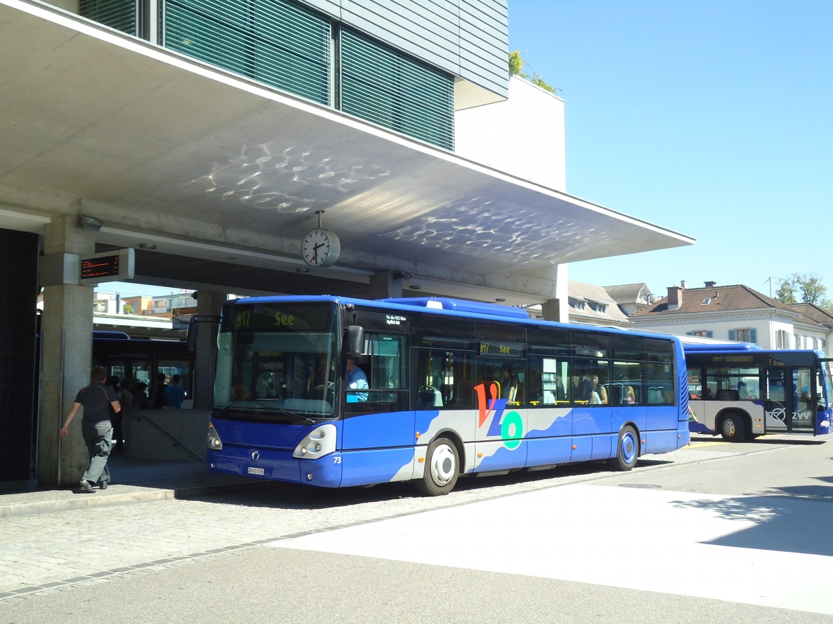 (135'508) - Ryffel, Uster - Nr. 73/ZH 457'075 - Irisbus am 17. August 2011 beim Bahnhof Uster