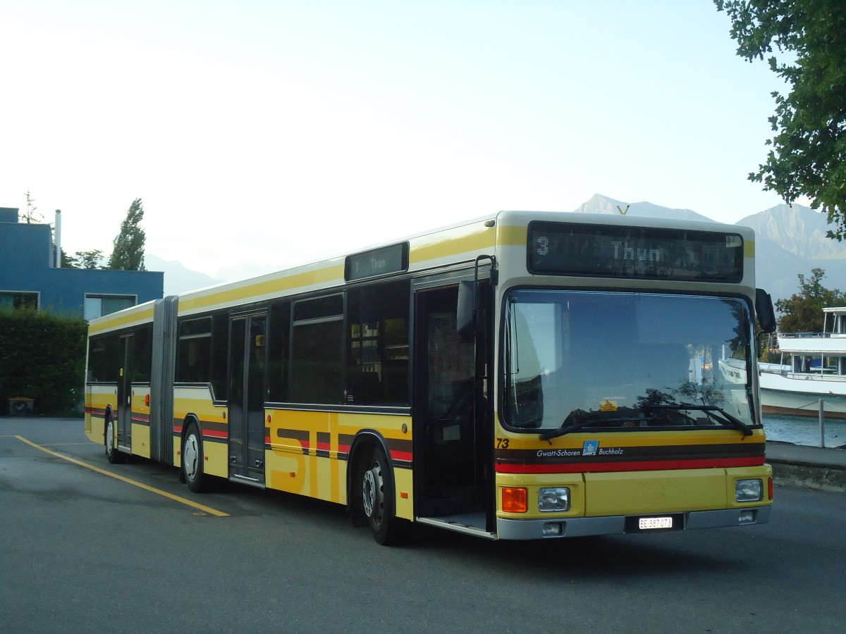 (135'549) - STI Thun - Nr. 73/BE 387'073 - MAN am 20. August 2011 bei der Schifflndte Thun