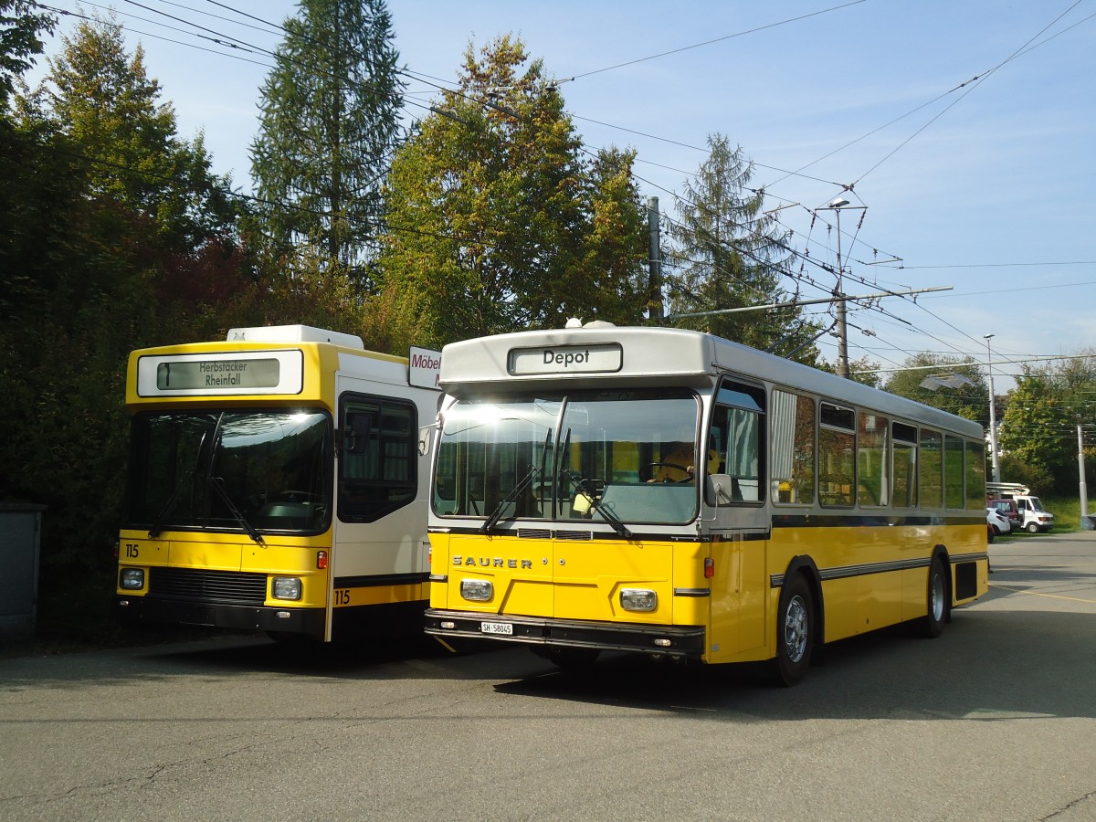 (136'147) - Wanner, Schleitheim - SH 58'045 - Saurer/Hess (ex Ruklic, Schaffhausen; ex VBSH Schaffhausen Nr. 40; ex VBSH Schaffhausen Nr. 19) am 25. September 2011 in Schaffhausen, Busdepot VBSH