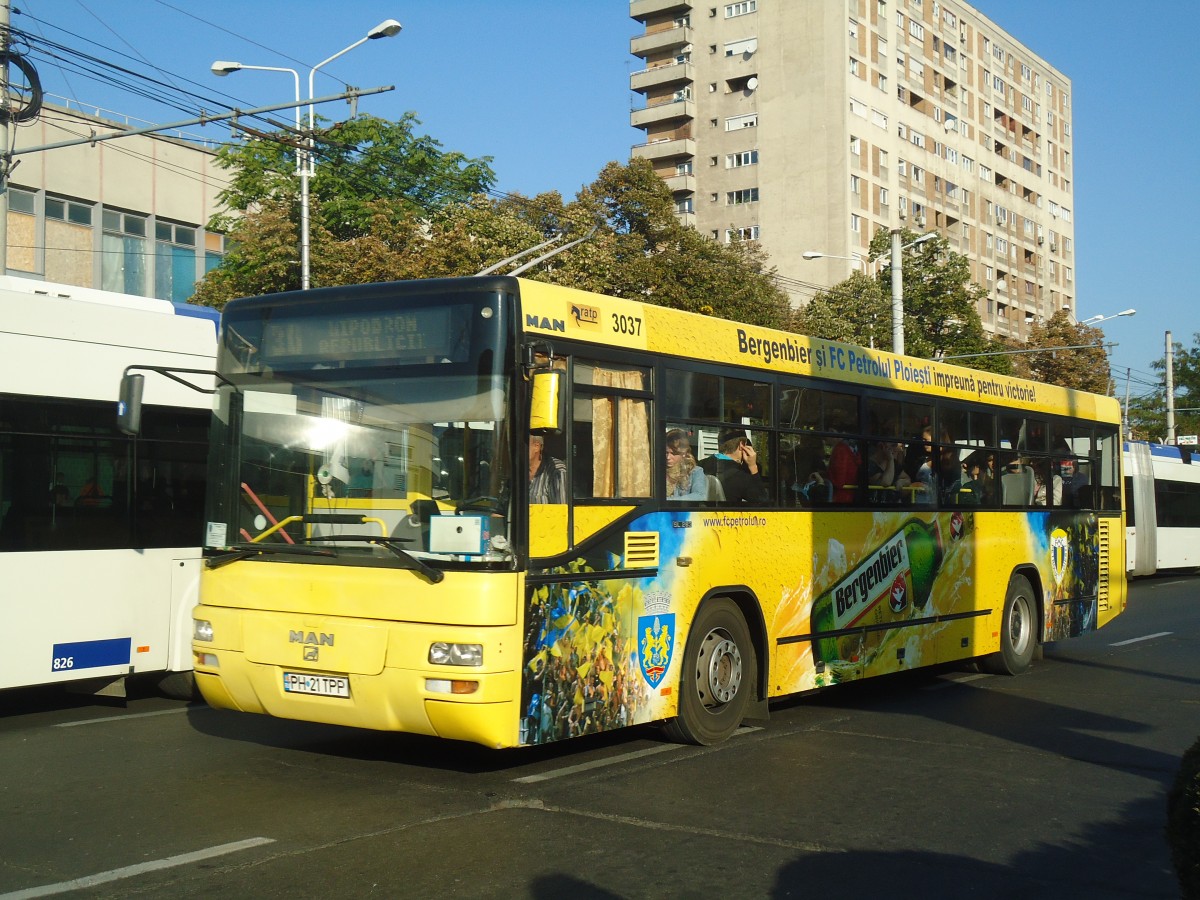 (136'403) - RATP Ploiesti - PH 21 TPP - MAN am 5. Oktober 2011 beim Bahnhof Ploiesti Sd