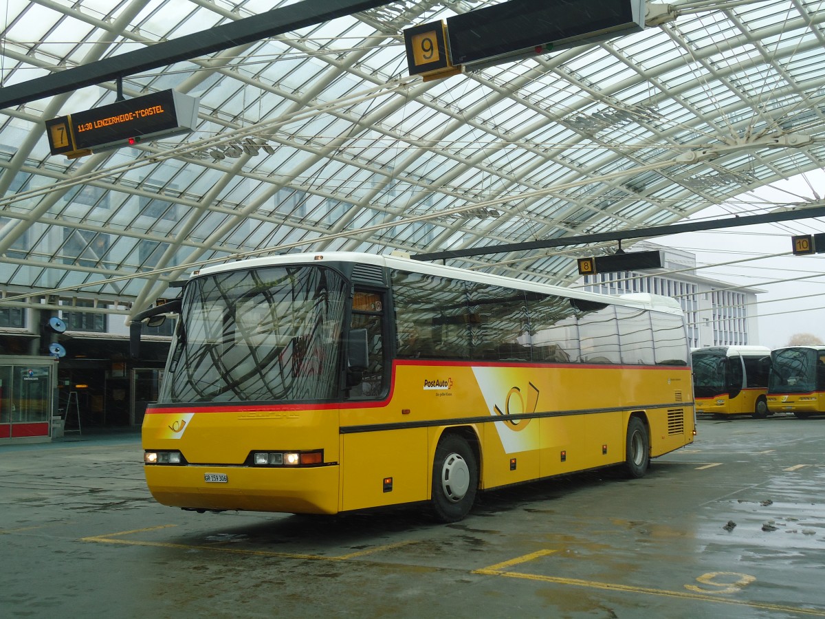 (137'914) - PostAuto Graubnden - GR 159'306 - Neoplan (ex P 25'141) am 5. Mrz 2012 in Chur, Postautostation