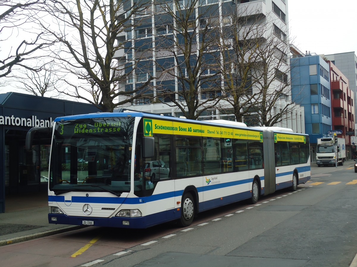 (137'990) - ZVB Zug - Nr. 16/ZG 3366 - Mercedes am 6. Mrz 2012 in Zug, Metalli