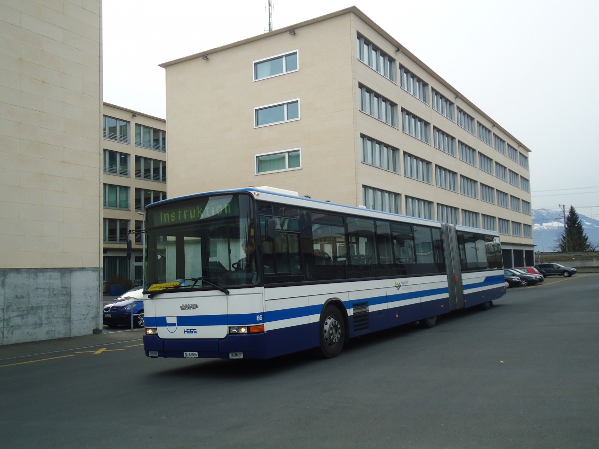 (138'018) - ZVB Zug - Nr. 86/ZG 88'086 - NAW/Hess am 6. Mrz 2012 in Zug, Garage