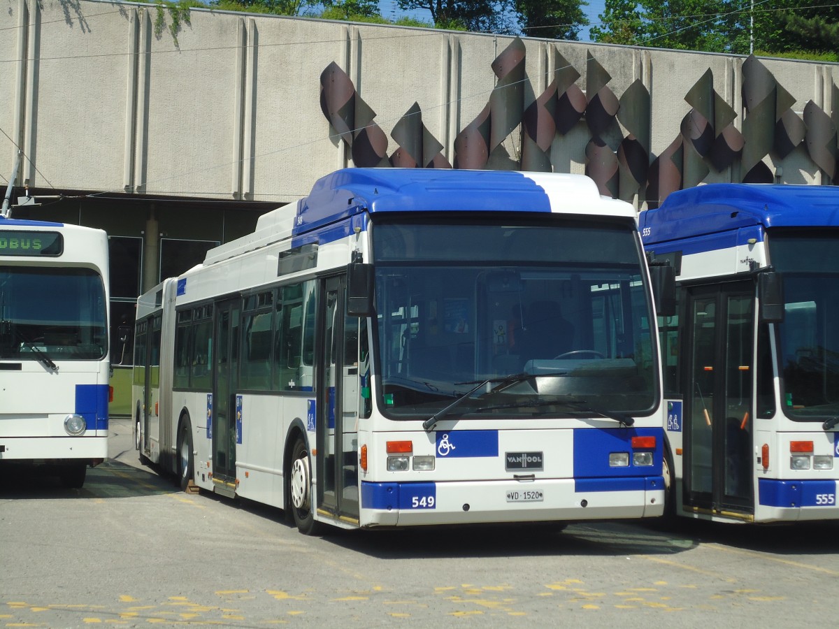 (138'764) - TL Lausanne - Nr. 549/VD 1520 - Van Hool am 13. Mai 2012 in Lausanne, Dpt Borde