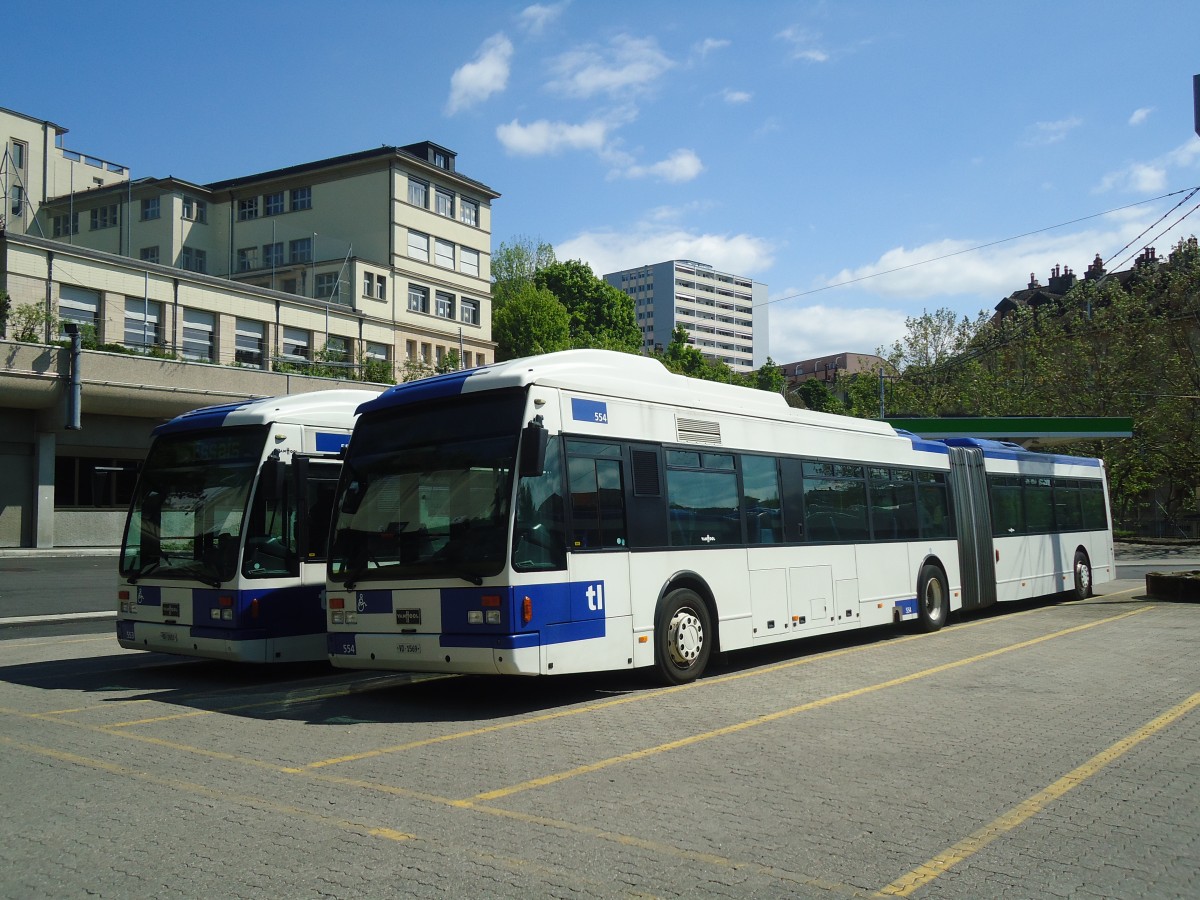 (138'777) - TL Lausanne - Nr. 554/VD 1569 - Van Hool am 13. Mai 2012 in Lausanne, Dpt Borde