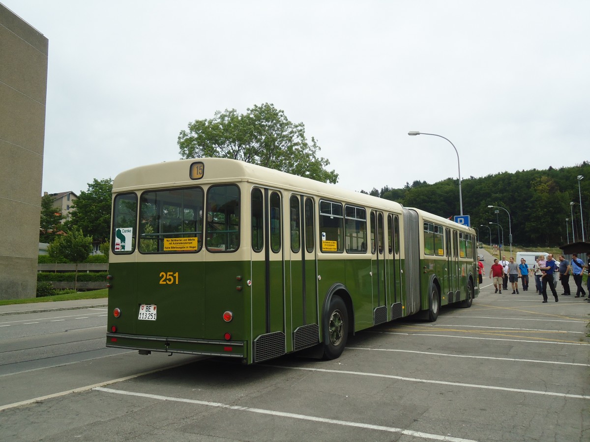 (140'145) - SVB Bern (TVB) - Nr. 251/BE 113'251 - FBW/SWS-R&J am 24. Juni 2012 in Ostermundigen, Oberfeld