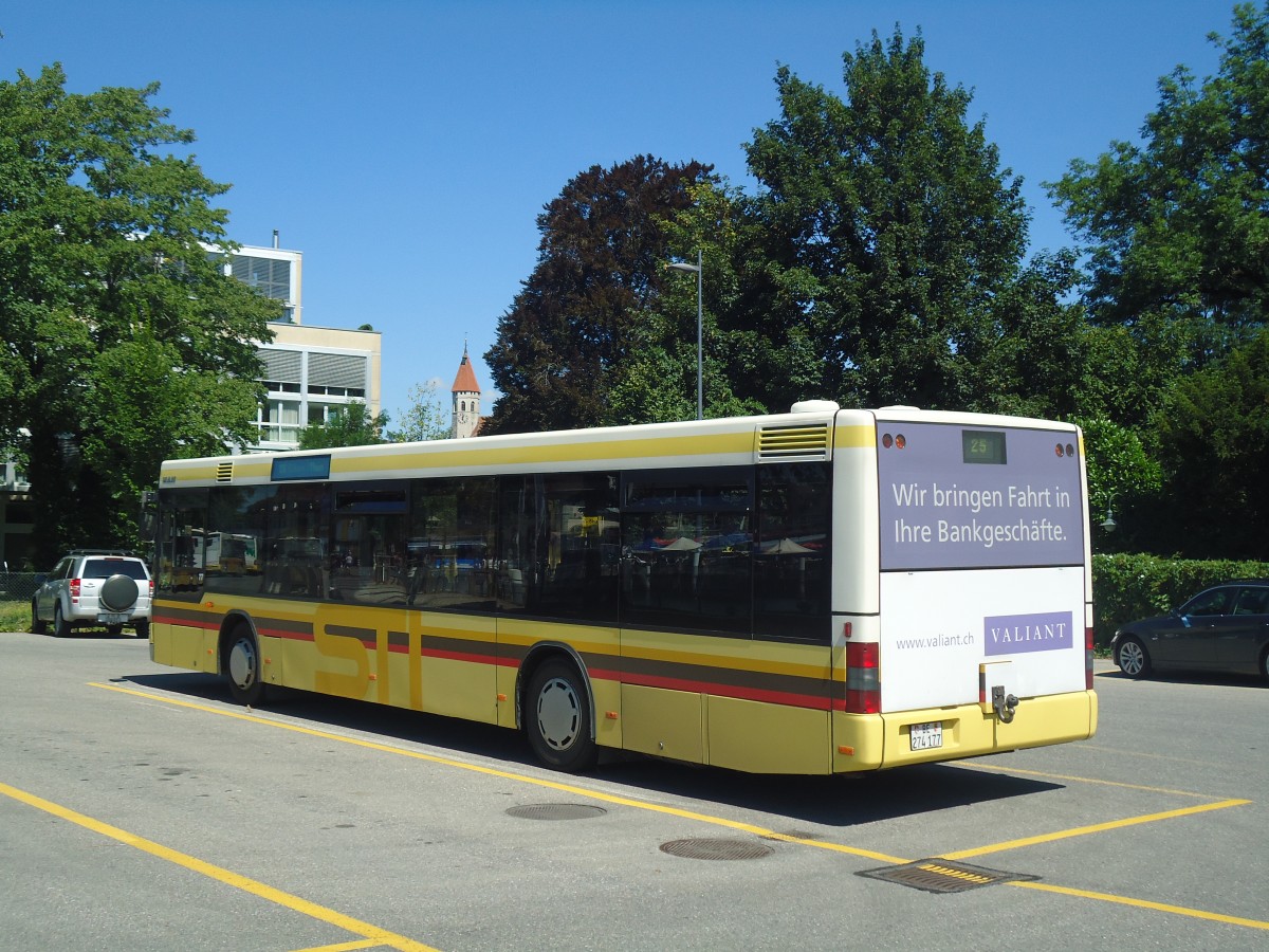 (141'054) - STI Thun - Nr. 77/BE 274'177 - MAN am 8. August 2012 bei der Schifflndte Thun