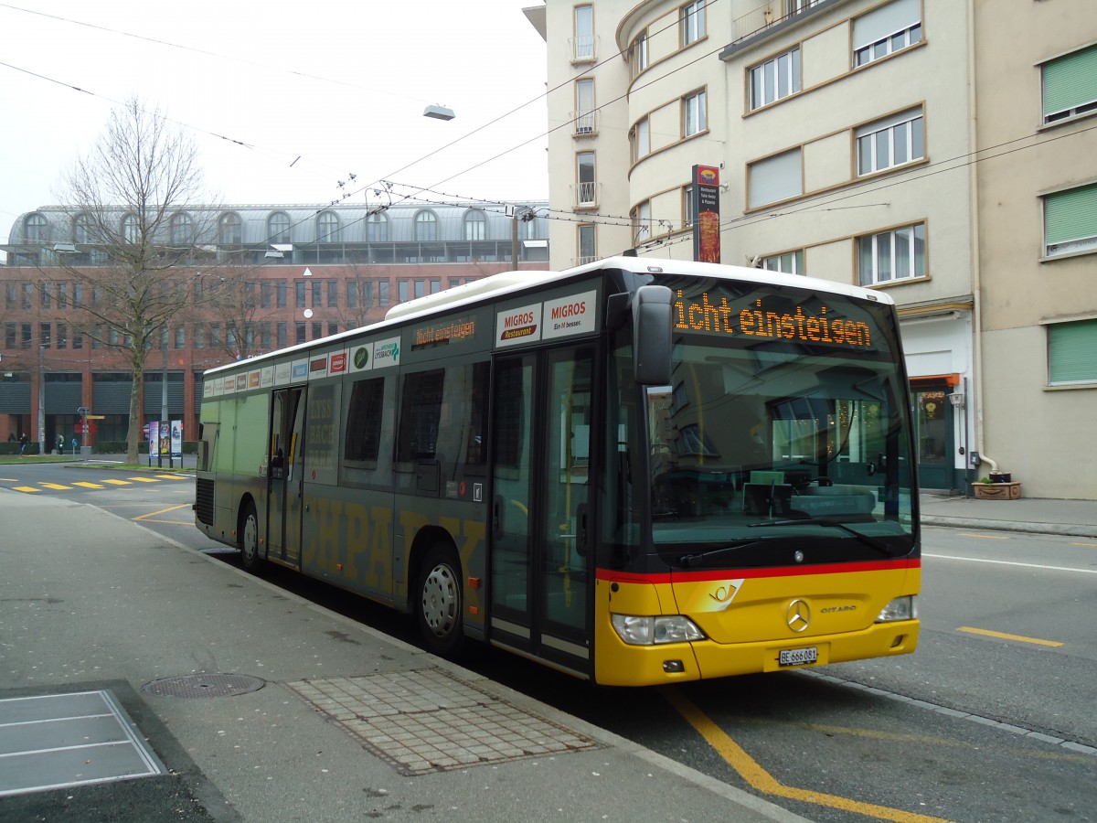 (142'795) - AVA Aarberg - Nr. 6/BE 666'081 - Mercedes am 29. Dezember 2012 in Biel, Bahnhofplatz