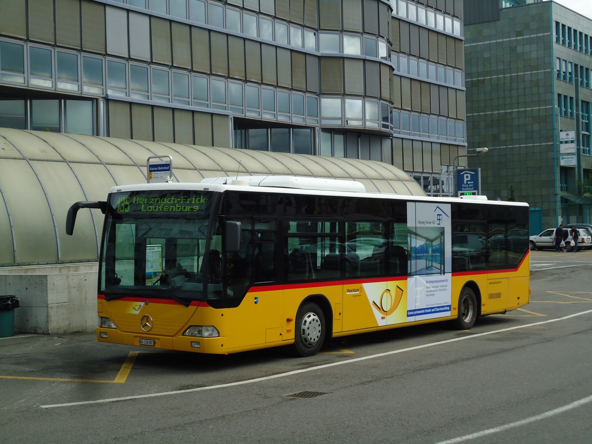 (143'956) - PostAuto Nordschweiz - AG 336'803 - Mercedes am 9. Mai 2013 beim Bahnhof Aarau