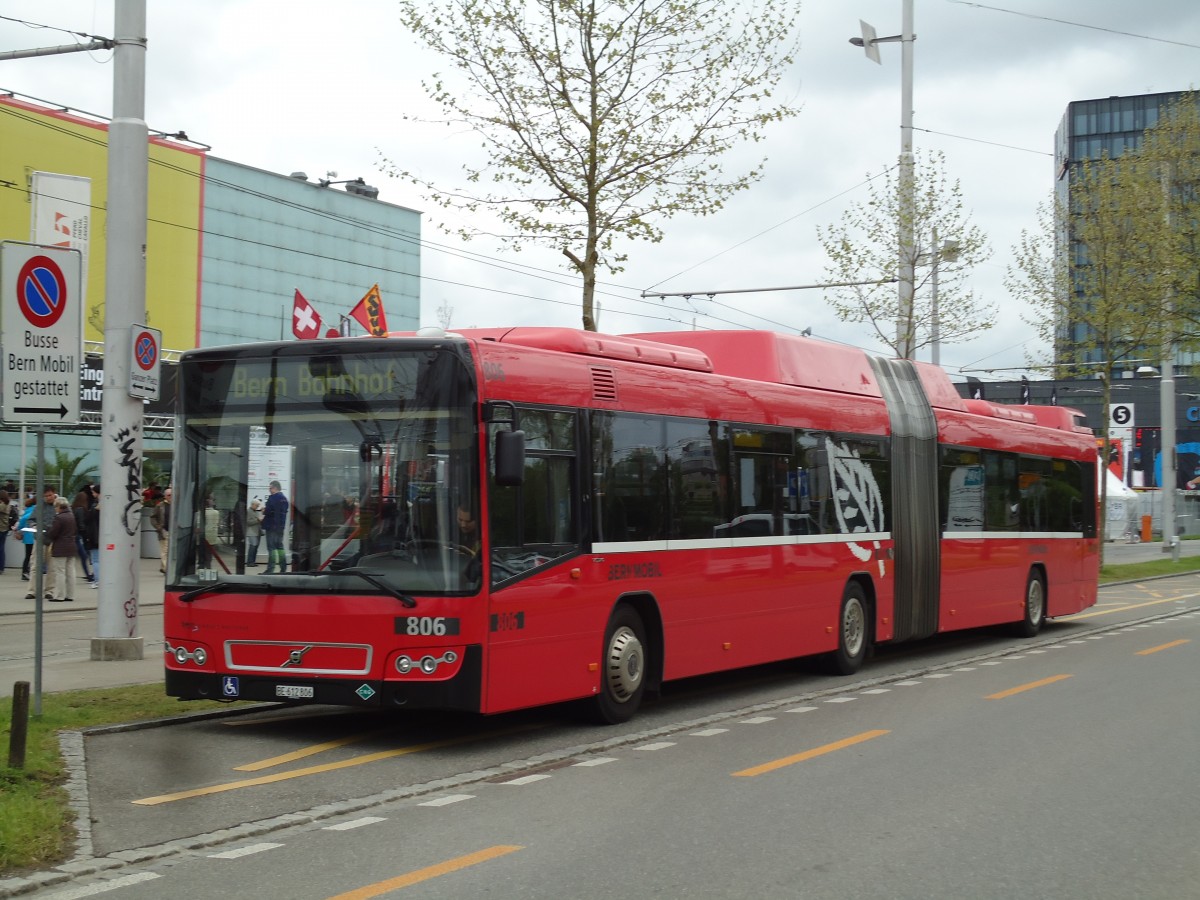 (144'043) - Bernmobil, Bern - Nr. 806/BE 612'806 - Volvo am 11. Mai 2013 in Bern, Guisanplatz