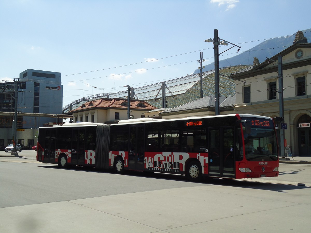 (145'256) - SBC Chur - Nr. 51/GR 155'851 - Mercedes am 17. Juni 2013 beim Bahnhof Chur