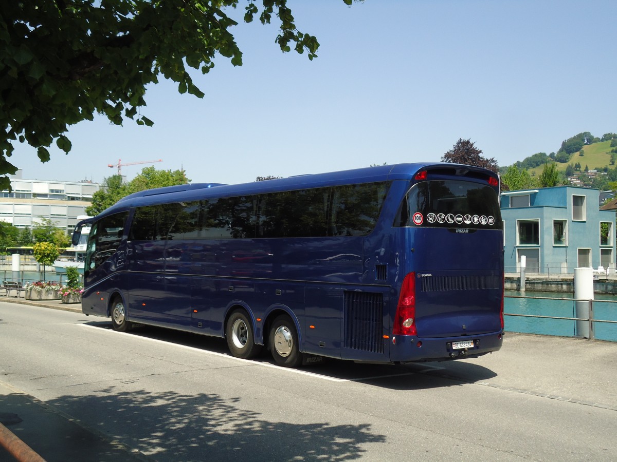 (145'280) - VBS Bern - BE 436'434 - Scania/Irizar am 18. Juni 2013 bei der Schifflndte Thun